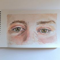 Mi proyecto del curso: Dibujos con acuarela: cómo pintar ojos expresivos. Un projet de Beaux Arts, Peinture, Dessin de portrait , et Aquarelle de Virginia Rojas Núñez-Arenas - 06.12.2024