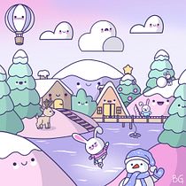 Nad jeziorem -mój mały świat kawaii.. Character Design, Digital Illustration, Manga, and Children's Illustration project by Basia - 12.06.2024