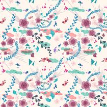 Free flowing floral project. Un proyecto de Pattern Design, Estampación, Diseño de moda e Ilustración digital de Lucía Inthesky - 08.12.2024