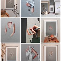 les dessins sur fond gris Ein Projekt aus dem Bereich Lifest, le-Fotografie, Produktfotografie, Social Media, Bildende Künste, Bleistiftzeichnung und Mode-Illustration von isabelle joubert - 09.12.2024