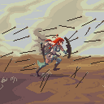 Savage Pixel Red Sonja - by Hugo Carvalho. Character Design, Video Games, Pixel Art, Game Design, and Digital Illustration project by hugocarvalho90 - 12.10.2024