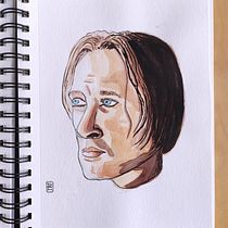 Mi proyecto del curso: Cuaderno de retratos en acuarela. Portrait Drawing, Painting, Watercolor Painting, and Sketchbook project by darioporras - 12.10.2024