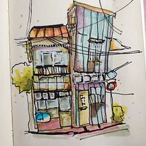 My project for course: Expressive Architectural Sketching with Colored Markers Ein Projekt aus dem Bereich Architektonische Illustration, Zeichnung, Illustration mit Tinte, Sketchbook und Skizzenentwurf von Petra - 10.12.2024