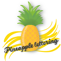 Pineapple Lettering. Digital Lettering, and Lettering project by Salomé Piña Lara - 12.11.2024