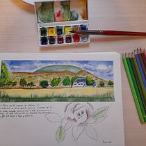 Mi proyecto del curso: Cuaderno de viaje en acuarela. Traditional illustration, Architectural Illustration, Watercolor Painting, and Sketchbook project by Maria Gomez Martinez - 12.10.2024