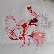 one armed scarlet mermaid . Criatividade, Desenho, Ilustração tradicional, e Sketchbook projeto de jjueab - 11.12.2024