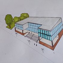 Perspectiva y sombras . 3D, Architectural Illustration, Architecture, Drawing, Interior Design, and Spatial Design project by adriana montaño - 12.13.2024