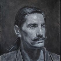 Retrato realista monocromático a óleo Ein Projekt aus dem Bereich Bildende Künste, Zeichnung, Porträtzeichnung, Realistische Zeichnung und Traditionelle Illustration von Ricardo Teixeira - 13.12.2024