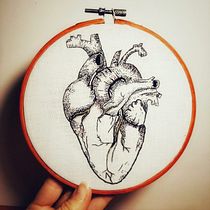 Heart . Desenho, Bordado, Tecido, Ilustração tradicional, Desenho realista, e Design têxtil projeto de claudia.natali81 - 14.12.2024