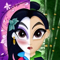 Mulan. Acrílico, entintado y acuarela.. Desenho digital, Ilustração digital, Pintura, e Pintura em aquarela projeto de Diana Rios - 15.12.2024