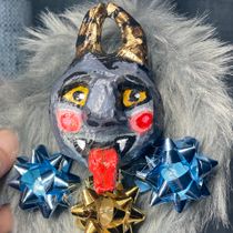 Christmas Krampus Ornament. Art To, s, To, Design, Character Design, Creating with Kids, and Traditional illustration project by mmaldonado4769 - 12.17.2024