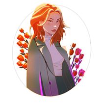Retrato de personaje femenino al estilo cartoon. Design de personagens, Desenho digital, Ilustração digital, e Pintura digital projeto de Mónica Minero - 19.12.2024