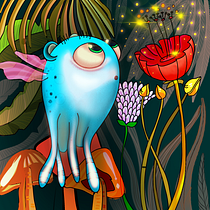 Bloopsy in the forest. Children's Illustration, Digital Illustration, Digital Painting, and Picturebook project by shivangini_singh - 12.20.2024