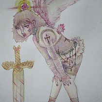 Un ángel Ein Projekt aus dem Bereich Comic, Zeichnung, Bleistiftzeichnung, Manga, Design von Figuren, Traditionelle Illustration und Aquarellmalerei von Emiliano García - 21.12.2024