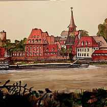 Kaiserswerth Düsseldorf   Ein Projekt aus dem Bereich Architektonische Illustration, Zeichnung, Illustration mit Tinte, Sketchbook und Skizzenentwurf von Karin Scholtes - 23.12.2024