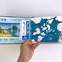 Shimanami Kaido cycling trail. Traditional illustration, Architectural Illustration, Watercolor Painting, and Sketchbook project by Edgar - 12.23.2024