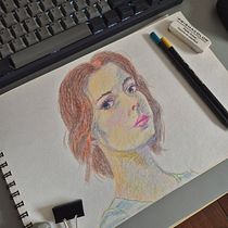 Proyecto Final: Dibujo de retratos llamativos con lápices de colores.. Desenho com lápis de cor, Desenho, Desenho de retrato, e Sketchbook projeto de Ronny Andrey Mejía Sanabria - 23.12.2024