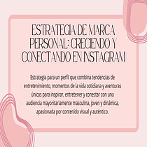 Estrategia para una marca personal: creciendo y conectando en instagram. Br, Strateg, Marketing, and Social Media project by Fernanda Zamora - 12.24.2024