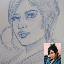 Female portrait. Artistic Drawing, Drawing, Portrait Drawing, Sketchbook, and Sketching project by didicastmail - 12.24.2024