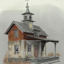 Old Railway Station Ein Projekt aus dem Bereich Architektonische Illustration, Zeichnung, Illustration mit Tinte, Sketchbook und Skizzenentwurf von Dragan - 24.12.2024