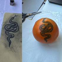 Serpiente trabajo final. Un progetto di Design di tatuaggi di m_cabrera_francisca - 27.12.2024