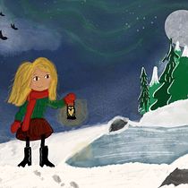 Polar night. Children's Illustration, Digital Illustration, Digital Painting, and Picturebook project by Vicky Van Audenhove - 12.28.2024