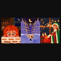 Christmas Cards Illustrations - A Cozy Christmas Night Ein Projekt aus dem Bereich Digitale Zeichnung, Digitale Illustration und Traditionelle Illustration von Maria Krati - 28.12.2024