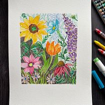Jardin. Un progetto di Disegno, Disegno a matita, Pittura ad acquerello, Disegno artistico e Illustrazione tradizionale di Carla Huamani Berrio - 29.12.2024
