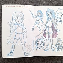 Diario de dibujo Ein Projekt aus dem Bereich Design von Figuren, Zeichnung, Bleistiftzeichnung, Sketchbook und Skizzenentwurf von rosaliacruz.2003 - 30.12.2024