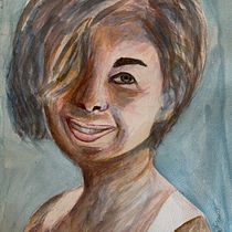 "Autoritratto di Mariella". Watercolor Painting project by mariferr67 - 12.31.2024