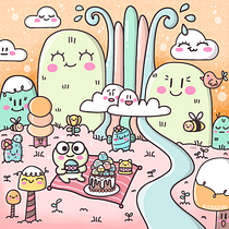 Mes petits bonheurs . Character Design, Digital Illustration, and Manga project by virginiegraux - 12.31.2024