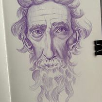 My portrait drawing. Artistic Drawing, Drawing, Portrait Drawing, Sketchbook, and Sketching project by alecsandra_ada - 01.01.2025