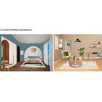 ESTILO MEDITERRANEO NORDICO APLICADO A UN DORMITORIO Y UN SALÓN. Un proyecto de Decoración de interiores, Interiorismo, Diseño de interiores y Diseño de espacios de anaparedesmonroy20 - 02.01.2025
