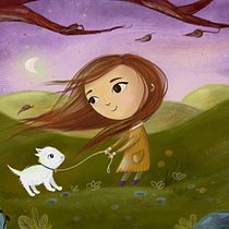 Evening walk. Children's Illustration, Digital Illustration, Digital Painting, and Picturebook project by krizanova_andy - 01.03.2025
