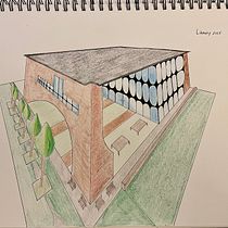Creative library . 3D, Architectural Illustration, Architecture, Drawing, Interior Design, and Spatial Design project by saviale - 01.03.2025