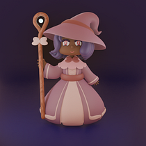 Little Witch. Un progetto di Modellazione 3D, Character design, Illustrazione digitale, Illustrazione tradizionale e Manga di Mariana Carrino - 05.01.2025