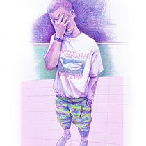 My final ballpoint pen illustration. Un proyecto de Bellas Artes, Ilustración tradicional, Dibujo, Dibujo de Retrato, Dibujo realista y Dibujo artístico de alexandra_ve - 07.01.2025