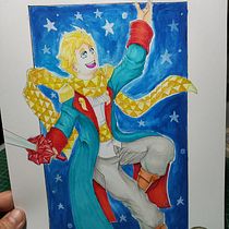 O Pequeno Príncipe Ein Projekt aus dem Bereich Comic, Zeichnung, Bleistiftzeichnung, Manga, Design von Figuren, Traditionelle Illustration und Aquarellmalerei von Rafael Yamane - 10.01.2025
