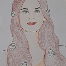 Rostro de una chica. Un proyecto de Bellas Artes, Dibujo, Dibujo a lápiz, Dibujo realista, Dibujo anatómico y Bocetado de Wendy Ovando - 10.01.2025