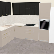 Kitchen . Un projet de Design d'intérieur, Architecture d'intérieur, Décoration d'intérieur , et Design d'espace de Weronika Pawlikowska - 11.01.2025
