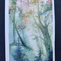 Light and bright nature. Painting, and Watercolor Painting project by Õnne Kivinurm - 01.12.2025