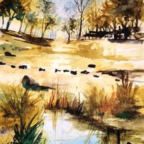 Natural landscapes in wc. Fine Arts, Painting, and Watercolor Painting project by Andrea Csepeli - 01.12.2025