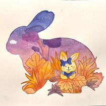 Bunnies . Desenho a lápis, Ilustração tradicional, Ilustração infantil, Narrativa, Pintura, e Pintura em aquarela projeto de Ania - 12.01.2025