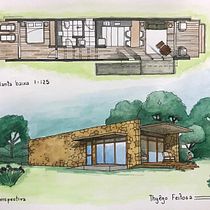 Meu projeto do curso: Ilustração artística de arquitetura à mão livre. Architecture, Pencil Drawing, Architectural Illustration, Watercolor Painting, and Drawing project by Thyego Feitosa - 01.12.2025