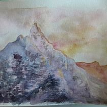 Montañas de Ushuaia. Un proyecto de Dibujo, Pintura a la acuarela, Bellas Artes, Dibujo a lápiz, Sketchbook y Bocetado de Susana - 12.01.2025