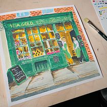 My final work. Architectural Illustration, Gouache Painting, Painting, and Sketching project by kimixi - 01.13.2025