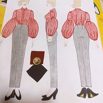 Blusa manga globo y pantalón tiro alto.. Un proyecto de Diseño de complementos, Artesanía, Ilustración botánica, DIY, Bordado, Diseño de moda, Tejido, Pattern Design, Patronaje, confección			, Costura, Diseño textil, Upc y cling de alejarincon1 - 14.01.2025