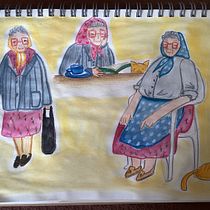 Character creation from observational drawing. Un proyecto de Diseño de personajes, Dibujo, Ilustración tradicional y Sketchbook de Katie Chan - 15.01.2025