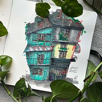 Architectural drawing - my project Ein Projekt aus dem Bereich Architektonische Illustration, Zeichnung, Illustration mit Tinte, Sketchbook und Skizzenentwurf von Andżelika Madeła - 15.01.2025