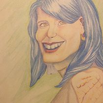 Retrato con lápices de colores. Desenho com lápis de cor, Desenho, Desenho de retrato, e Sketchbook projeto de alesaguil - 16.01.2025